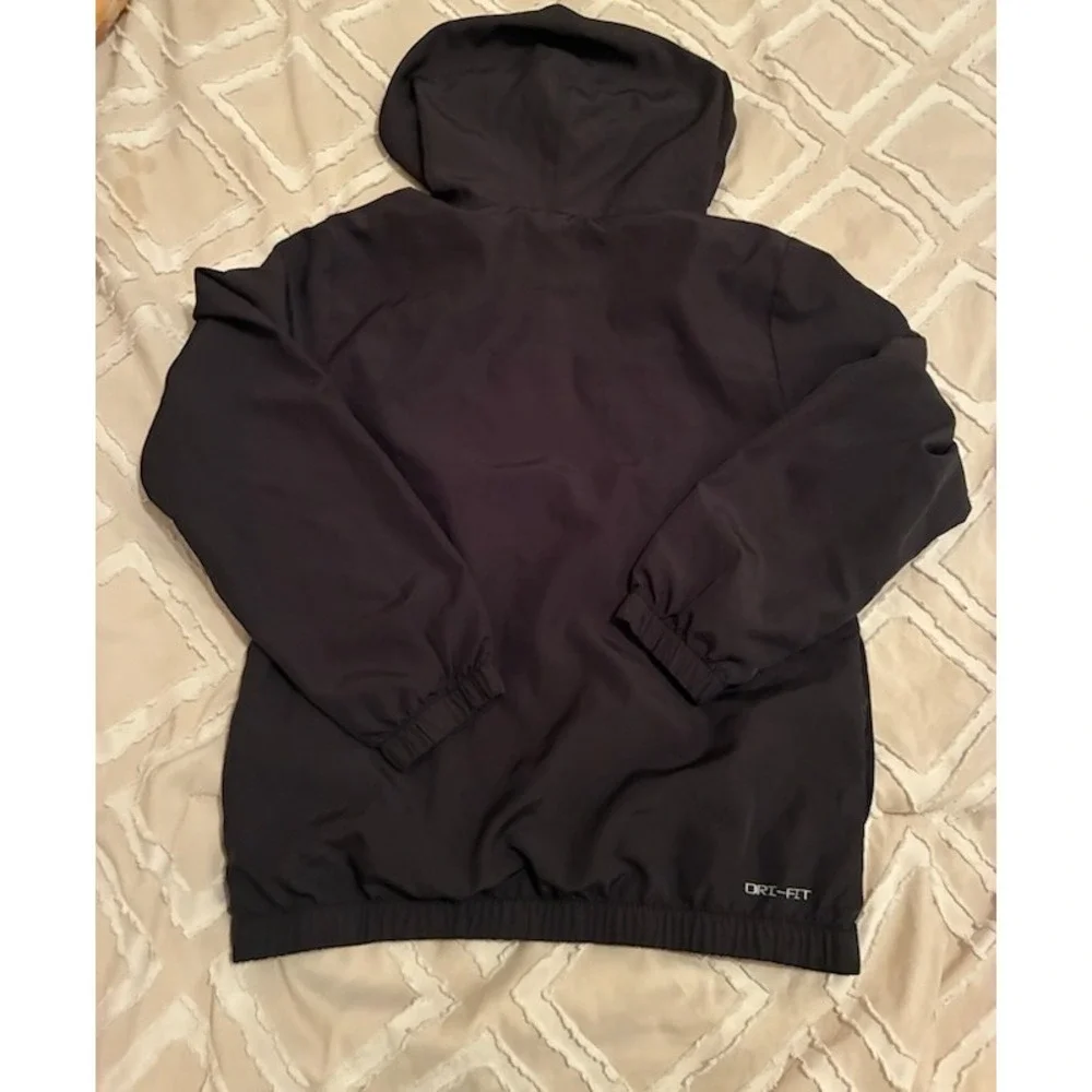 Jordan Boys Dri-FIT Windbreaker Jacket Black Hooded Jumpman C720-023 Size S 8-10